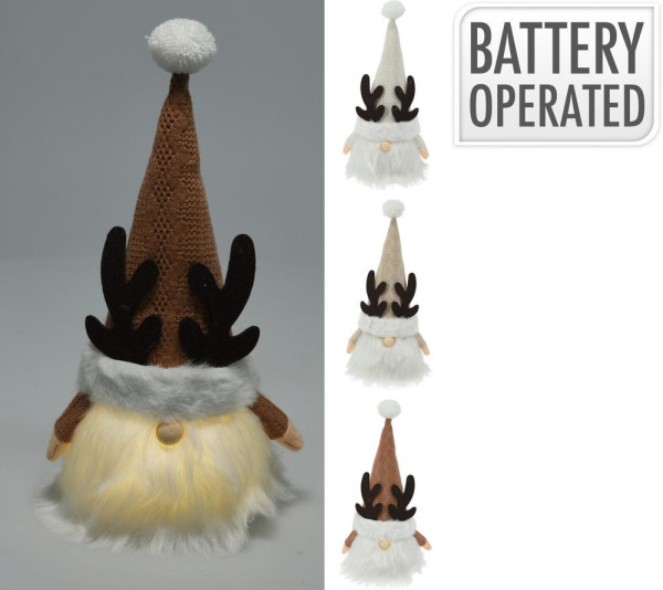 Postavička trpaslík LED 25 cm mix