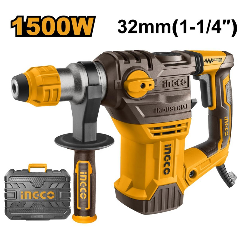 Elektrické Vŕtacie Kladivo INGCO RH150028 1500W SDS+ 5.5J – Príklepové Kladivo