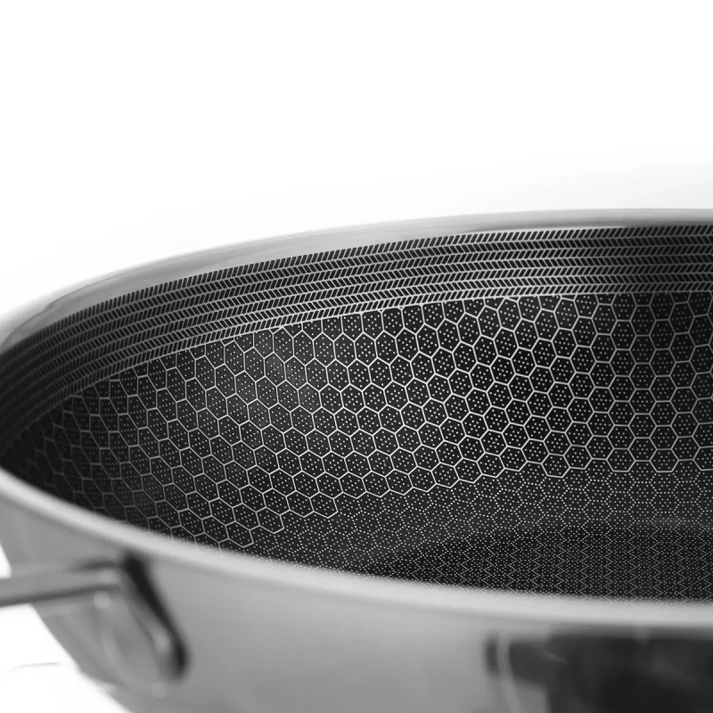 WOK panvica COOKCELL 28 cm – nerezová 3-vrstvová, nepriľnavá, na indukciu 3
