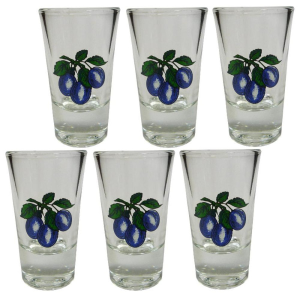 Pohár 30ml štamprlík 6ks slivka