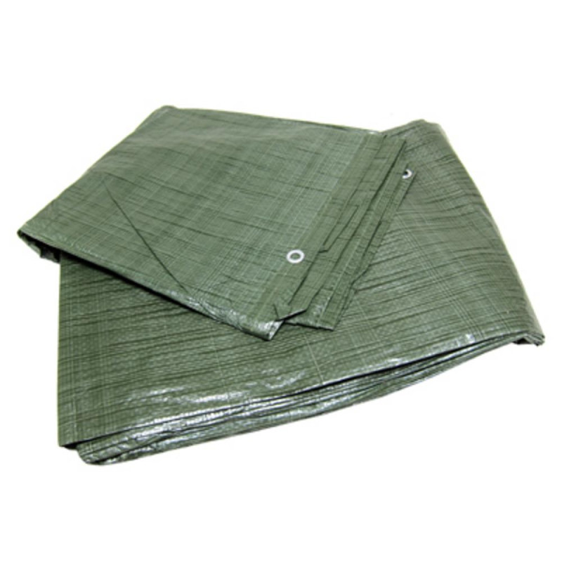 Plachta krycia 5x8 m zelena s okami ŠTANDARD KLC