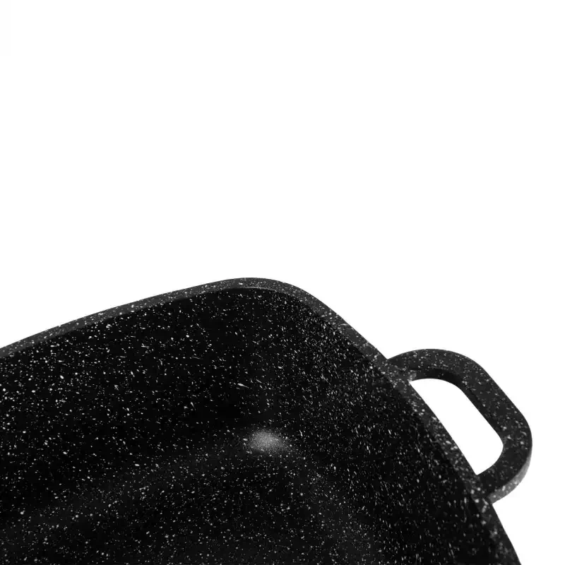 Hliníkový hranatý hrniec 6,5 l s keramicko-mramorovým povrchom + pokrievka (28×28×10,5 cm) 2