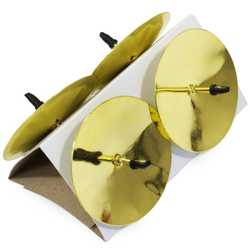 Podstavec na sviečku kruh 5,3 cm zlatý sada 4 ks