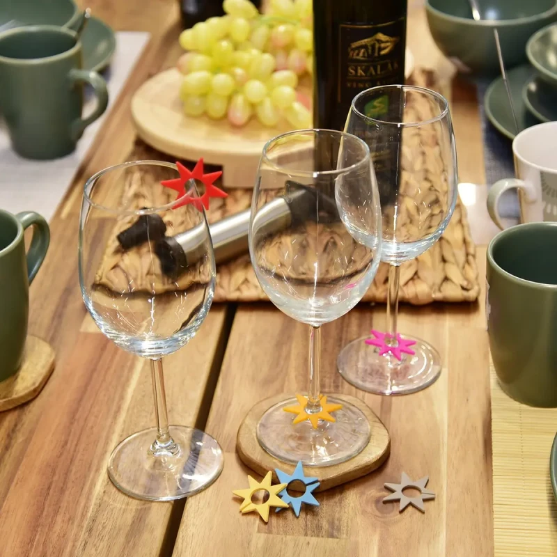 Rozlišovače na poháre hviezdy 8 ks 3