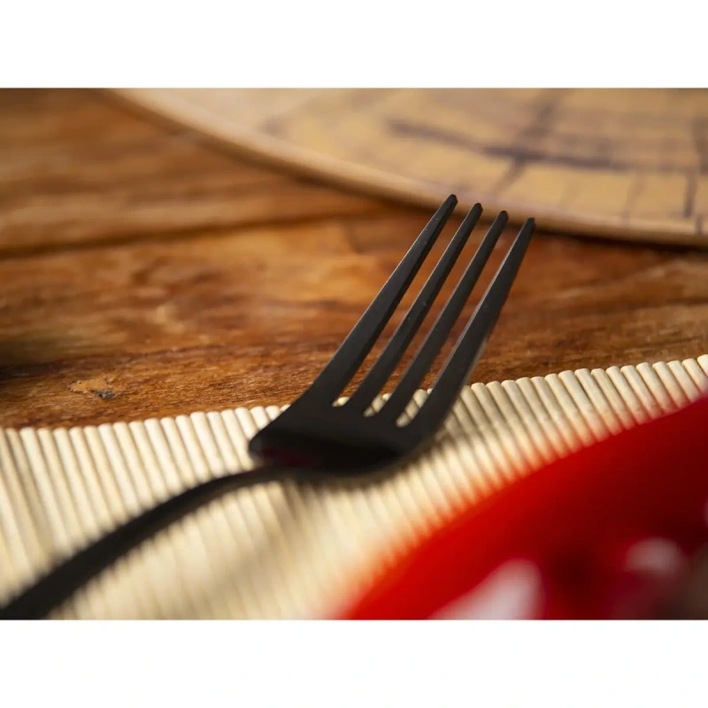 Čierny príbor BLACK LUXURE 24 dielov – luxusná PVD sada nerezových príborov 7