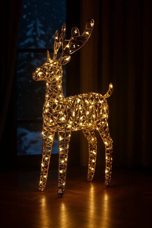 LED Sob 60 cm – 100 mikro LED, zlatý, časovač, batérie 1