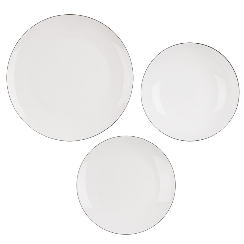 Jedálenská sada DECORA 18 dielov – porcelánová pre 6 osôb