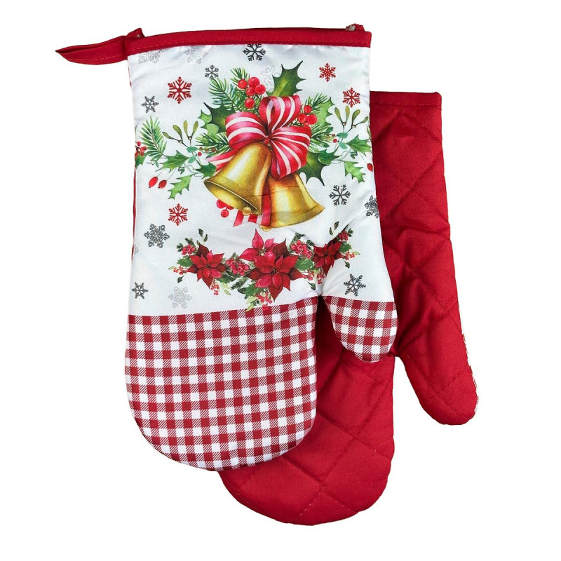 Chňapka kuchynská 2ks/sada, vianočný zvonček