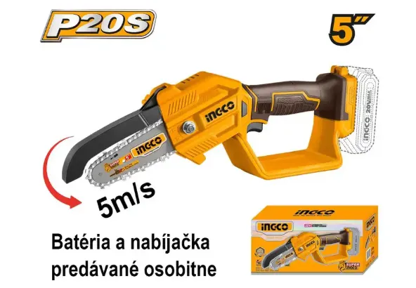 Píla reťazová SUPER MINI CGSLI2058 INGCO AKU 20V P20S bez akumulatora a nab. KLC