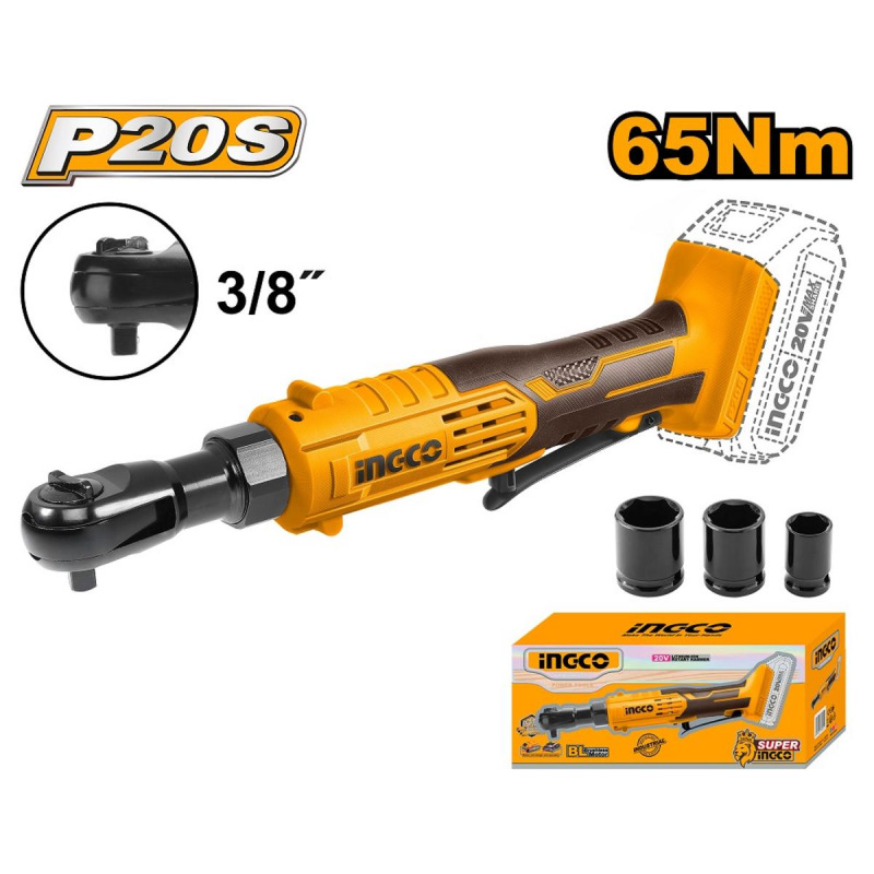 Račňa lítium-iónová GOLA 3/8'' rázová 65N.m CDRLI2060151 INGCO AKU 20V P20S bez akumulátora a nab. K