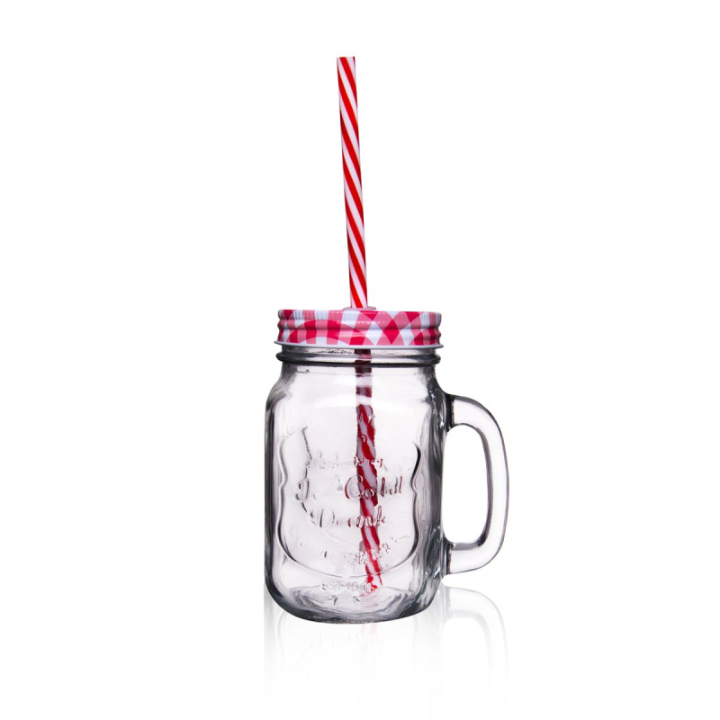 Pohár Straw s viečkom s slamkou 0,45 l