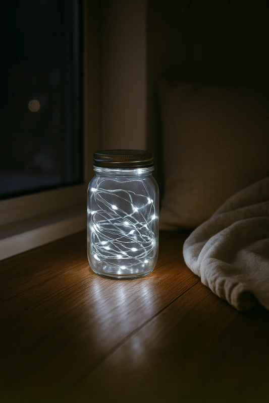 Vianočná LED reťaz 20 LED – studená biela, batérie, časovač 1