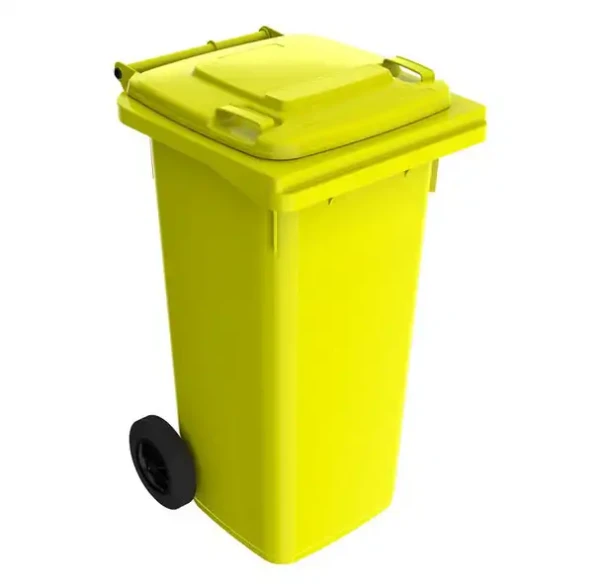 Popolnica 120 l žltá UH kuka KLC