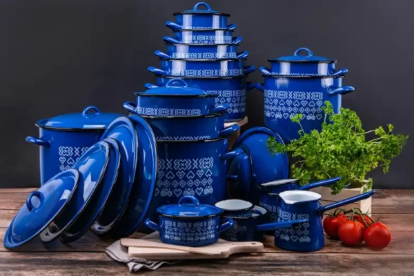 Smaltovaná misa Čičmany 16 cm / 0,7 l – folklórna misa, slovenský dizajn, smaltovaný riad 2