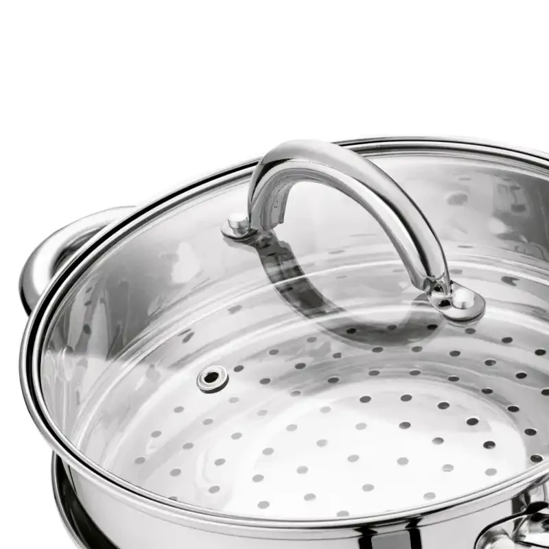 Hrniec naparovací 2,9L, nerez + sklen. pokrievka 3