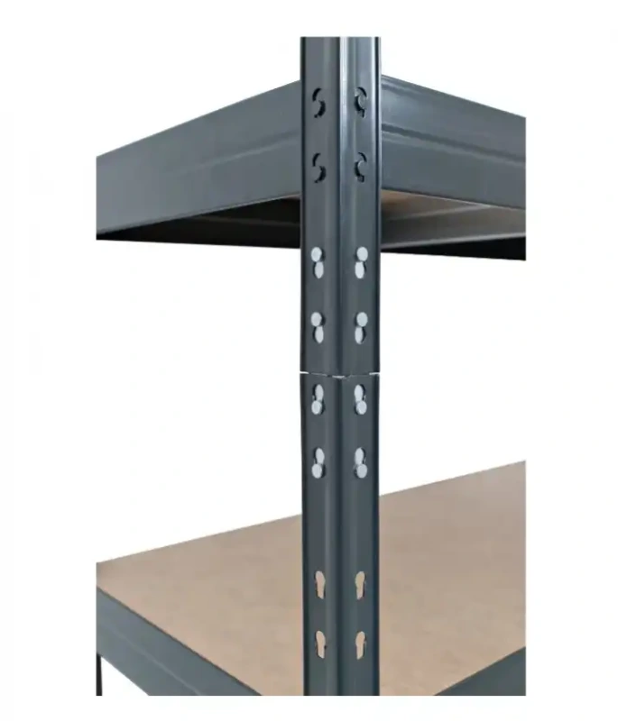 Kovový bezskrutkový regál 180×120×50 cm – 5 políc, nosnosť 300 kg/polica | Regál do dielne 4