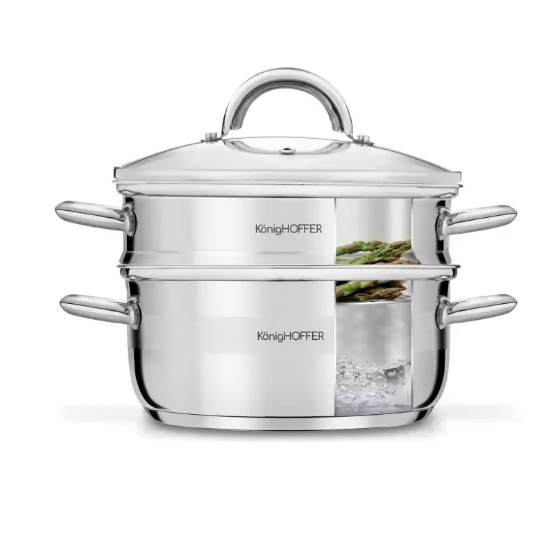 Hrniec naparovací 2,9L, nerez + sklen. pokrievka 2
