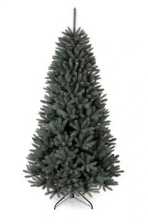 Vianočný stromček strieborný smrek 120 cm – úzky stromček s plastovým stojanom