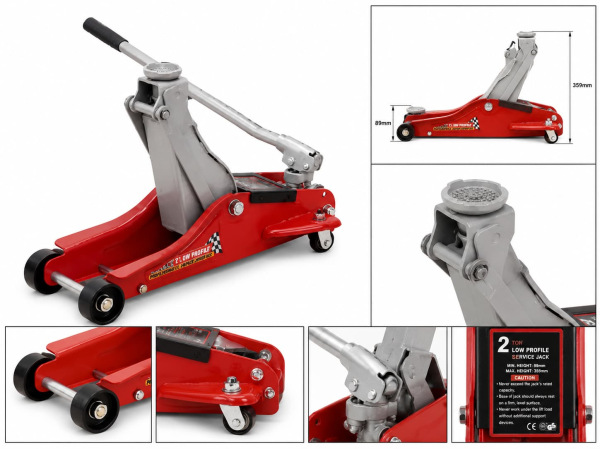 Hydraulický pojazdný zdvihák Low Profile 2 t – 89 až 359 mm, nízkoprofilový hever 1