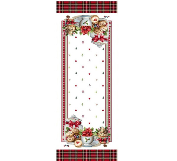 Obrus gobelínový, Vianoce VIANOČNÉ KOLÁČIKY, 40x100cm