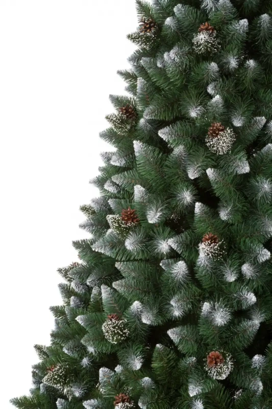 Vianočný stromček Diamantová borovica 180 cm – zasnežený, plastový stojan 4