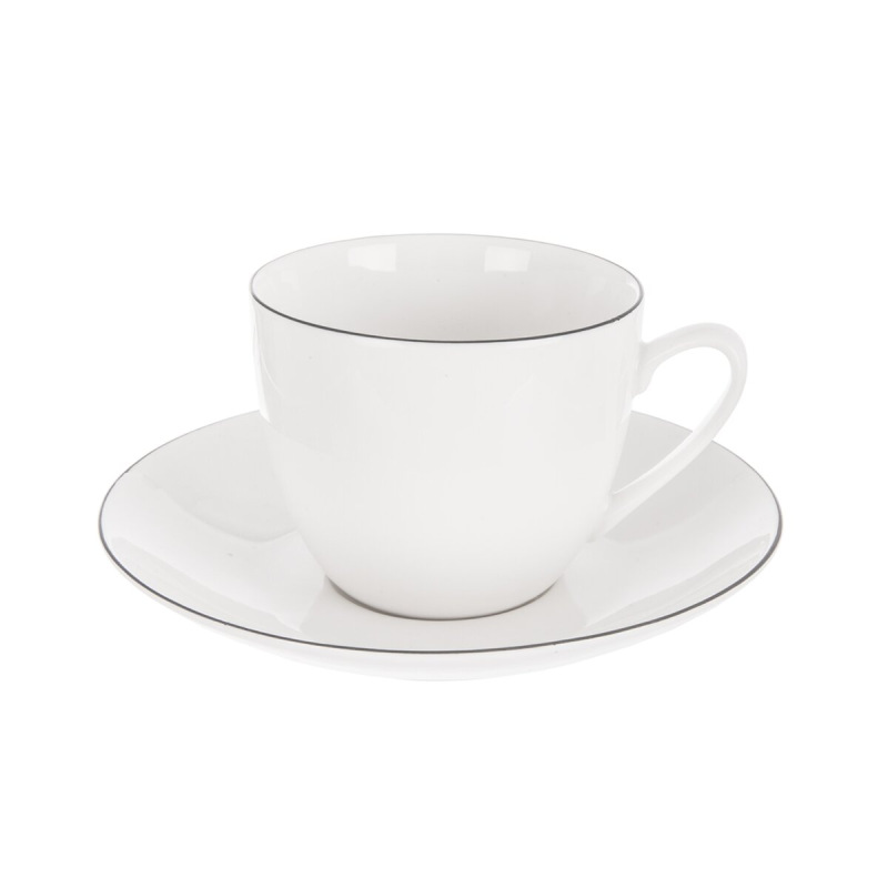 Hrnček s podšálkou Decora cappuccino 0,21 l 2 ks