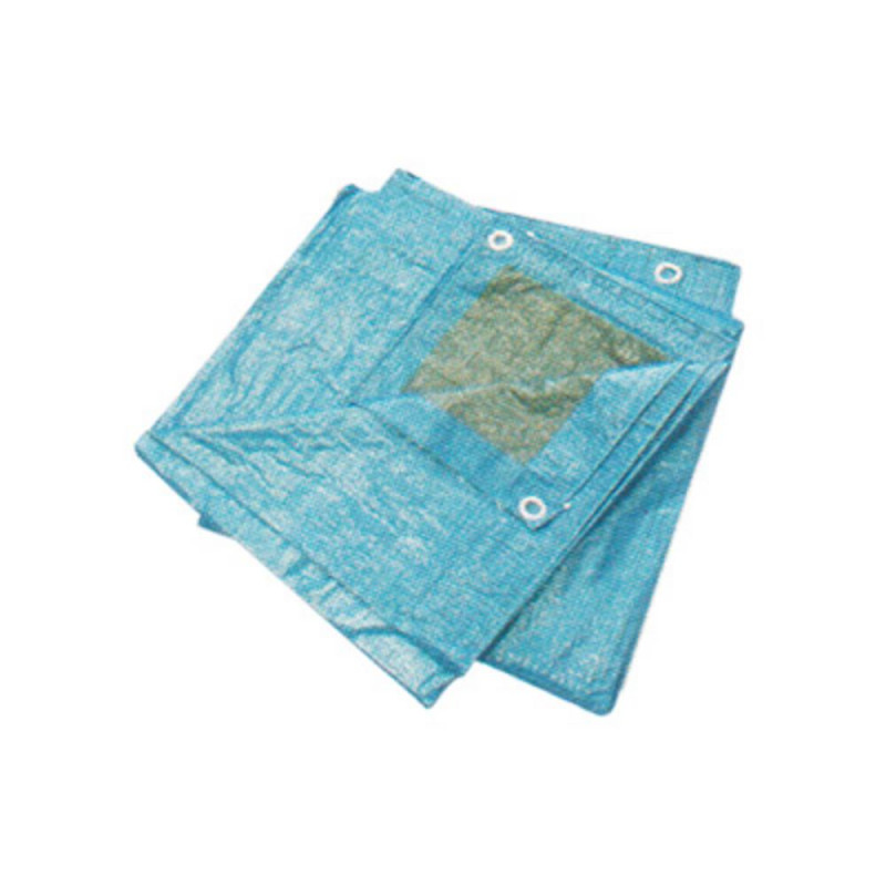 Plachta krycia 4x5 m modra s okami ŠTANDARD