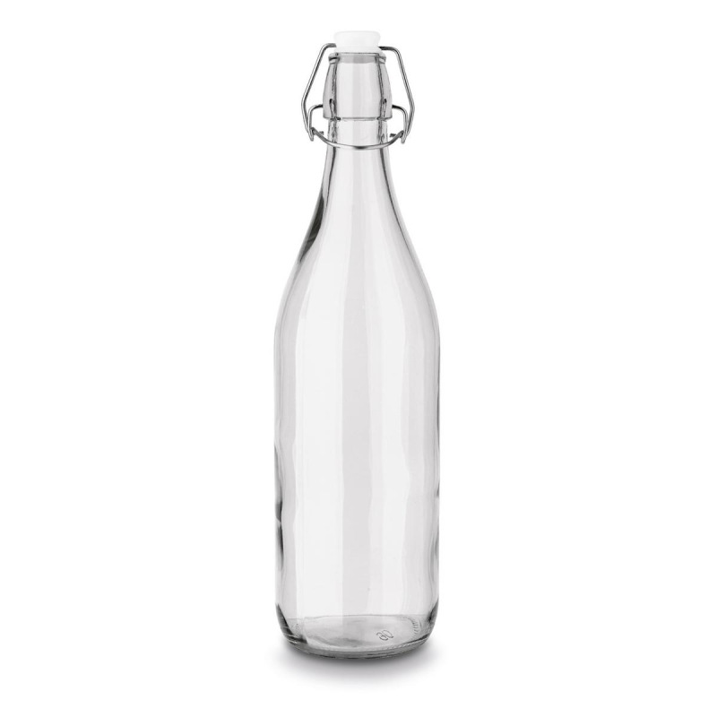 Fľaša sklo 1000 ml s patentným uzáverom, okrúhla