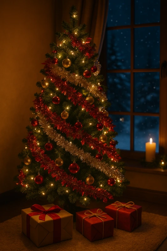 Girlanda 180 cm metalická mix 1