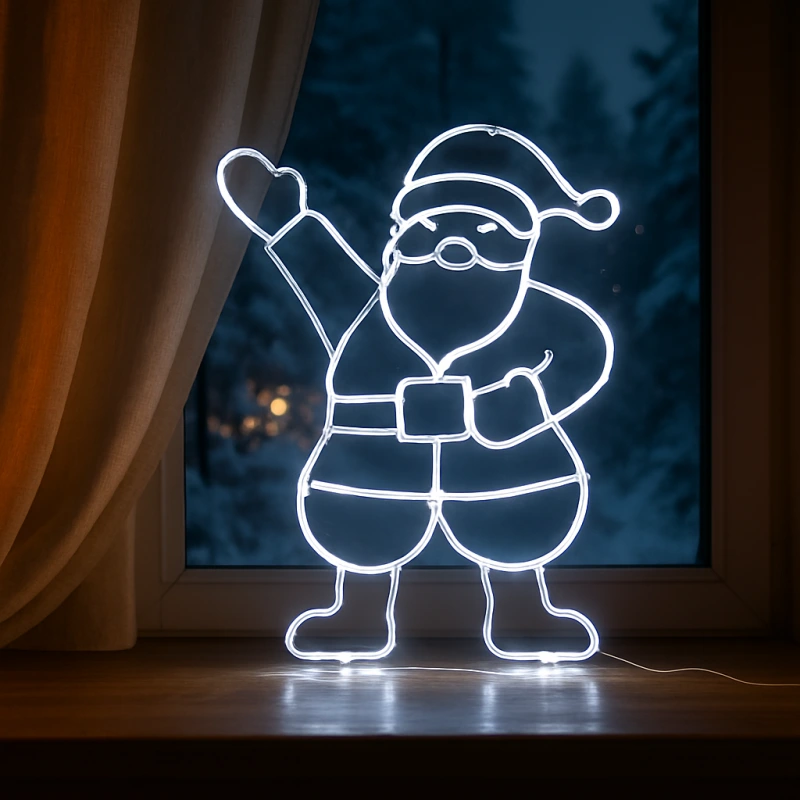 Dekorácia na okno s prísavkou 24 LED – farebné svetlá, batériová 1