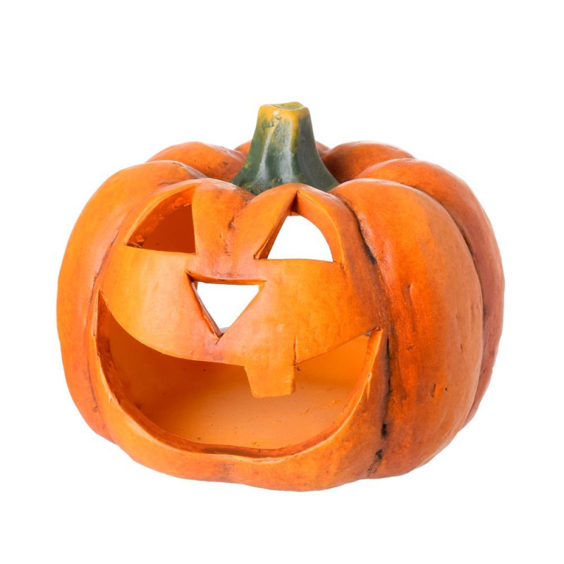 Dekorácia svietnik tekvica 15,3x15x12,3cm keramika