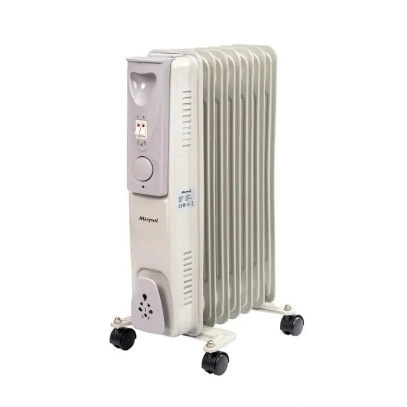 Elektrický olejový radiátor HH-1001 1500 W – 7 rebier, 3 stupne, termostat 8