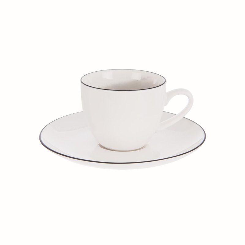 Hrnček s podšálkou Decora espresso 0,1 l 2 ks