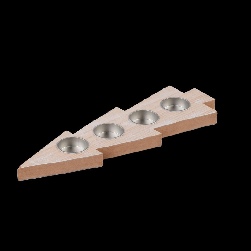 Svietnik adventný na čajovú sviečku 34x10,5x2 cm drevo