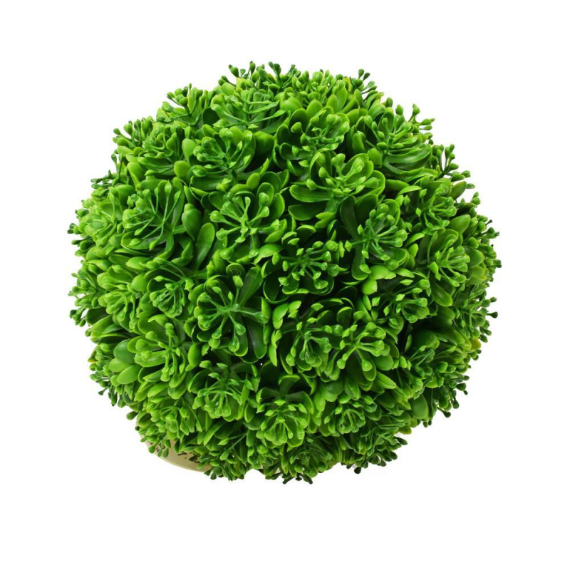 Dekorácia guľa 23 cm sukulent zelená