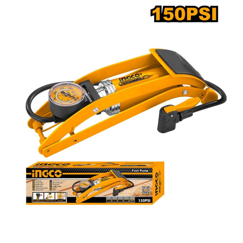 Pumpa nožná s manometrom 55x120mm INGCO