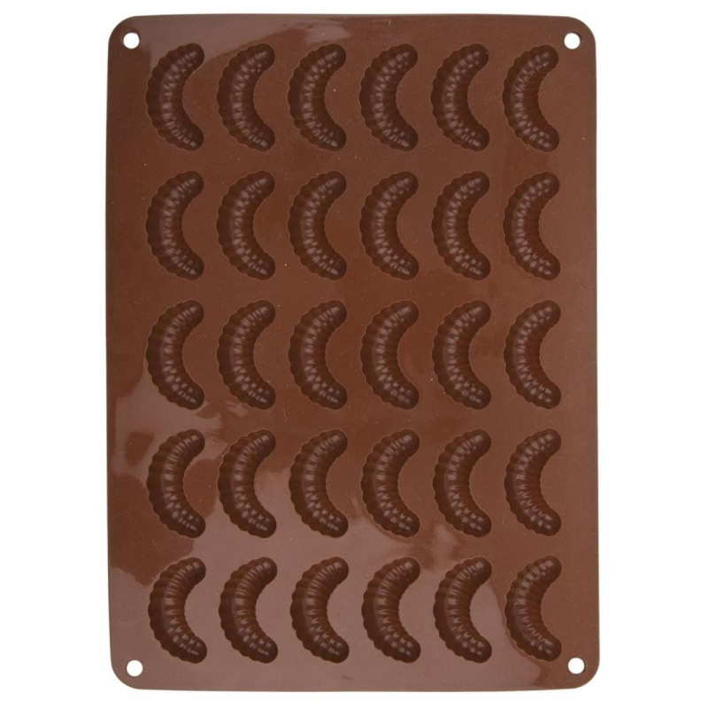 Forma ROŽOK silikón 30ks, hnedá