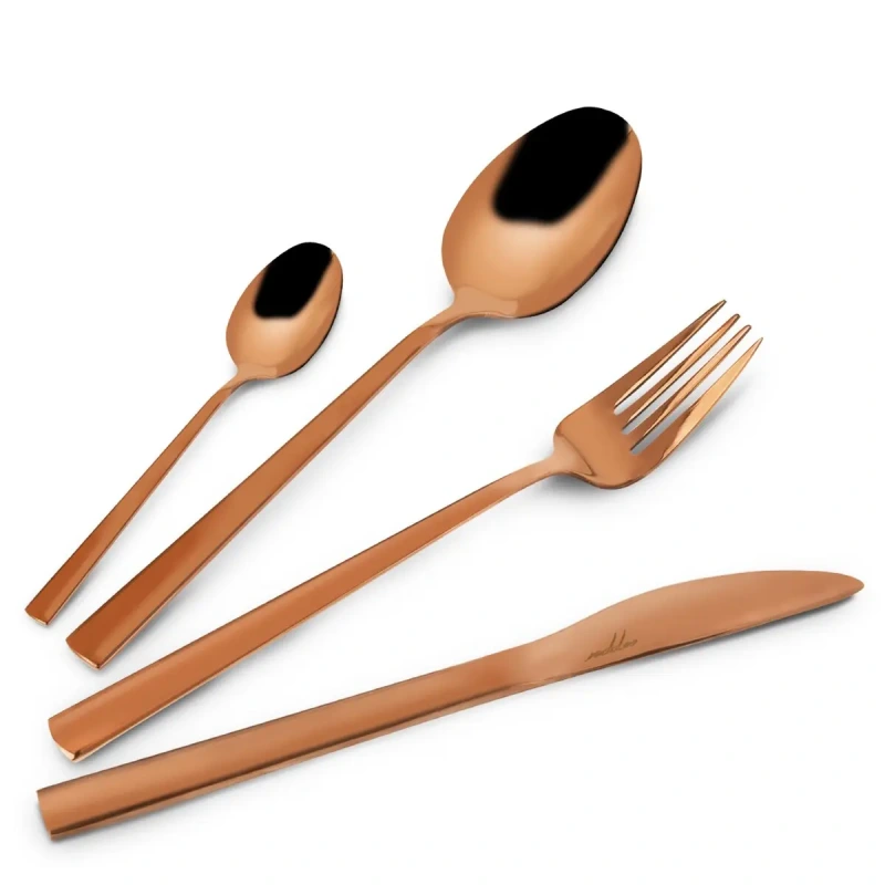 Príbory COOPER 24 dielov – luxusná mediová sada nerezových príborov 1