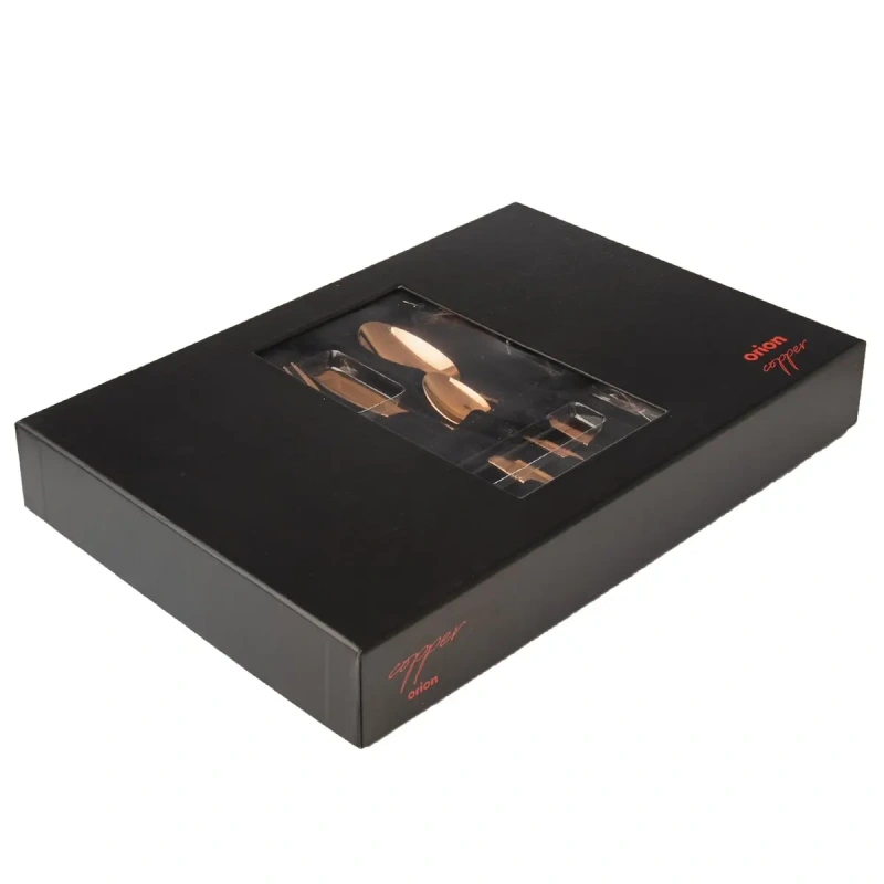 Príbory COOPER 24 dielov – luxusná mediová sada nerezových príborov 5