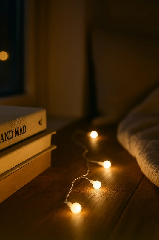 Vianočná LED reťaz 20 LED – teplá biela, guličky, batérie 1