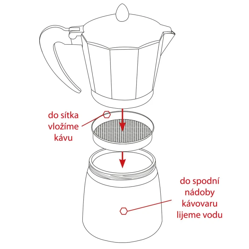 Moka kanvička 0,3 l 2