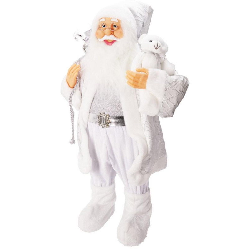 Postavička Santa LED 80 cm strieborný