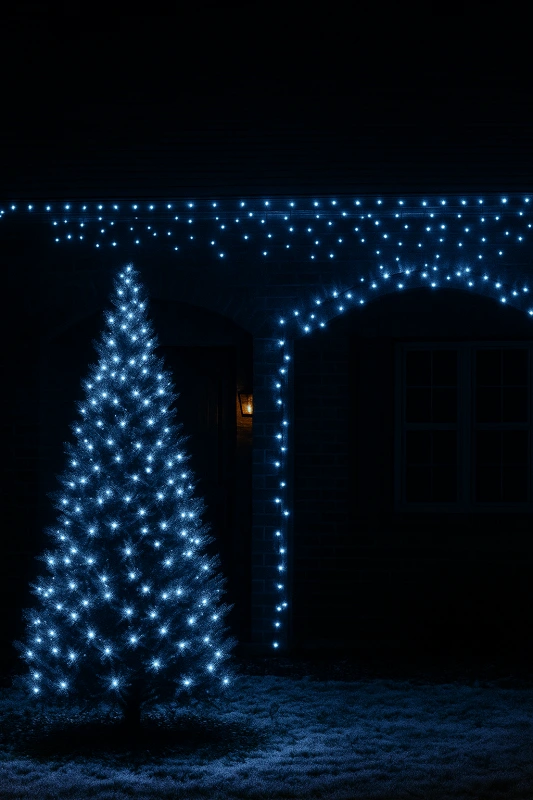 Vianočná LED reťaz 480 LED – studená biela, 36 m, vonkajšie/vnútorné, časovač, 8 funkcií 1