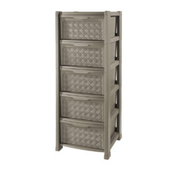 Komoda UH 5-poschodová 38.5X39XH101.5CM moka "Arianna" TONTARELLI