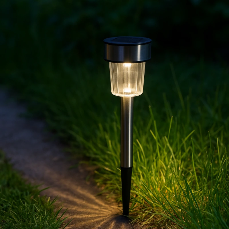 Solárna nerezová lampa – automatické LED osvetlenie s fotobunkou 2