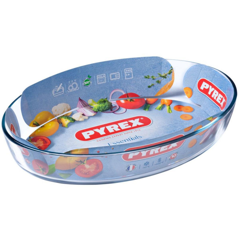 Pekáč oválny, 35x24x6cm, 3,1L, sklo číre PYREX