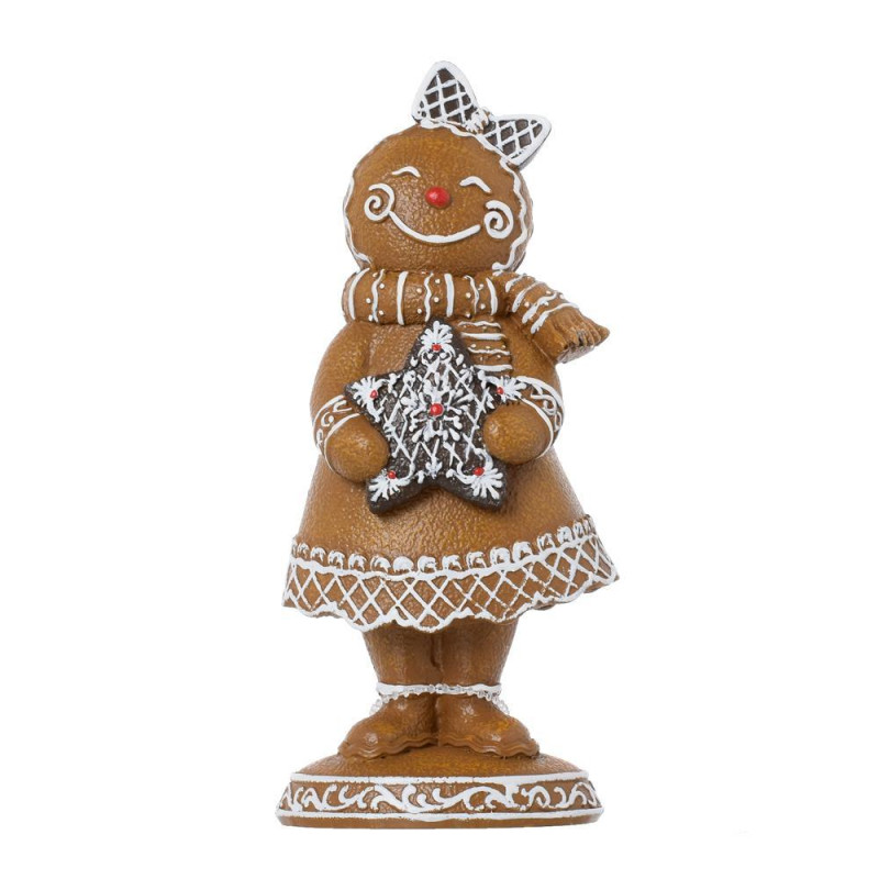 Postavička dievča perník 16,5 cm hnedá