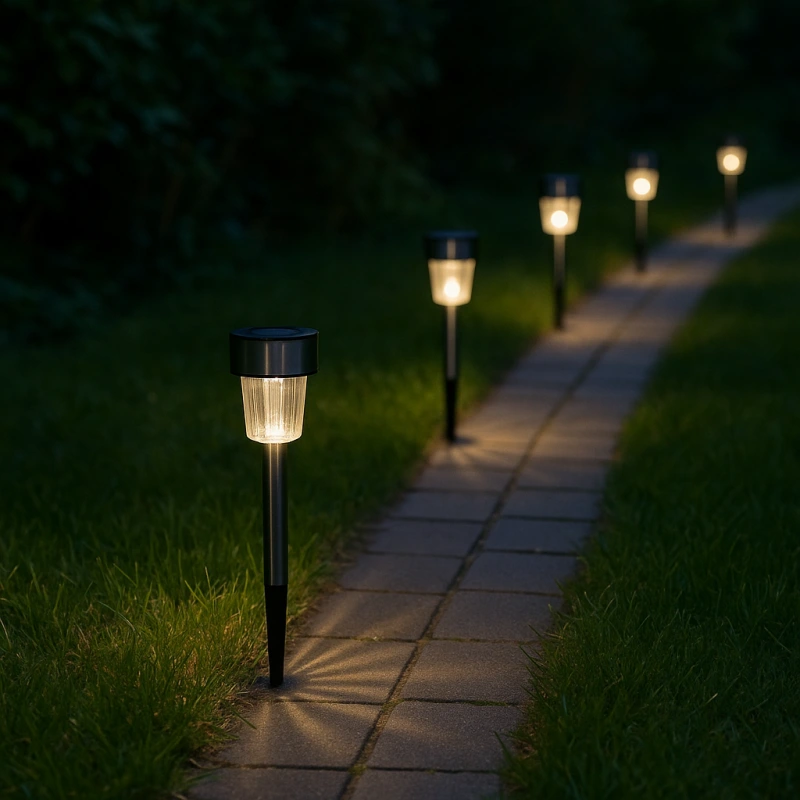 Solárna nerezová lampa – automatické LED osvetlenie s fotobunkou 1
