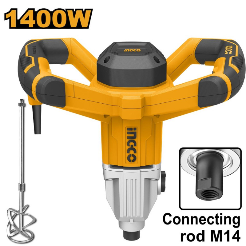Miešadlo stavebné MX214008 INGCO, 1400W, 220V, M14 INDUSTRIAL KLC