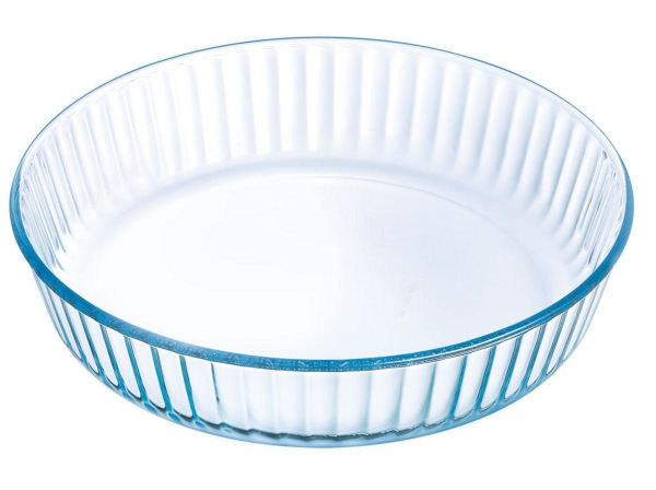 Forma na tortu, vrúbkovaná, pr.26x6cm, 2,1L, sklo číre PYREX